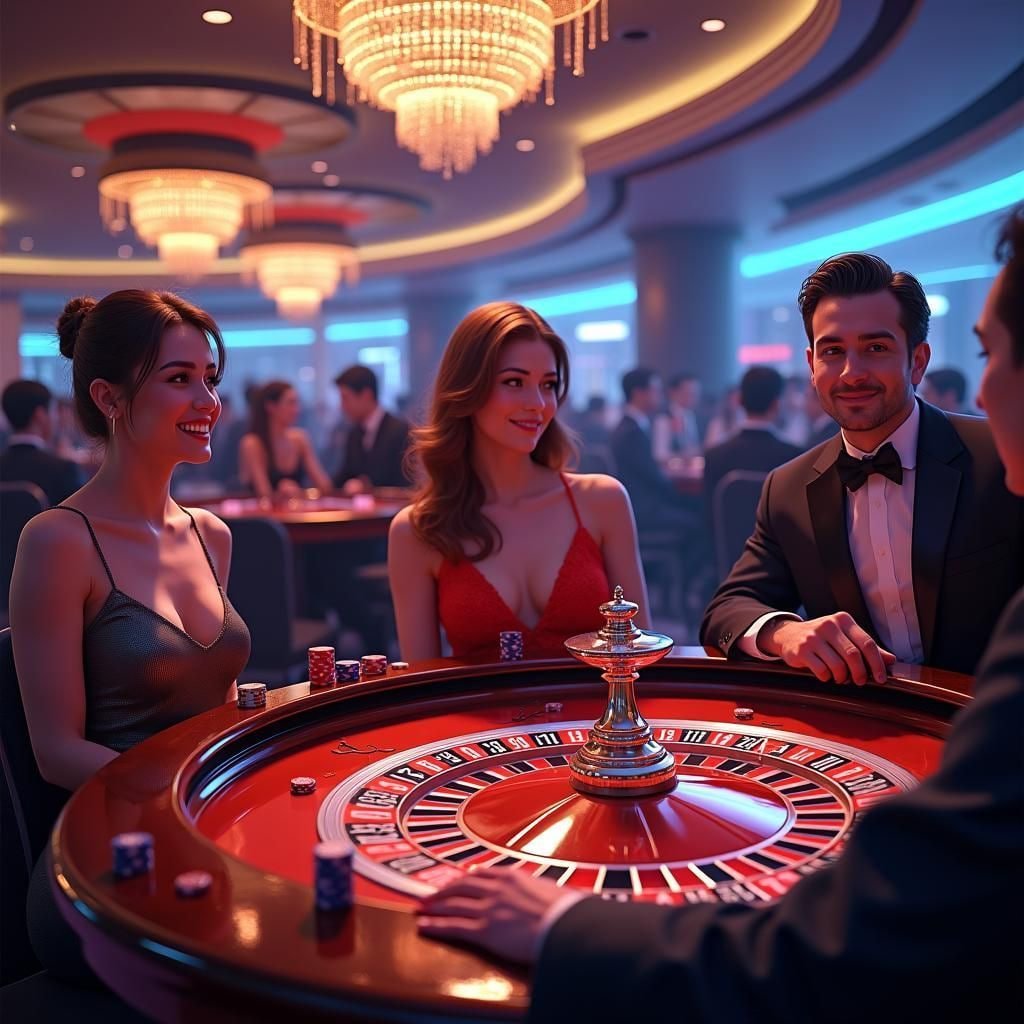Hiburan kasino bergaya modern dengan fitur live casino yang interaktif dan menyenangkan